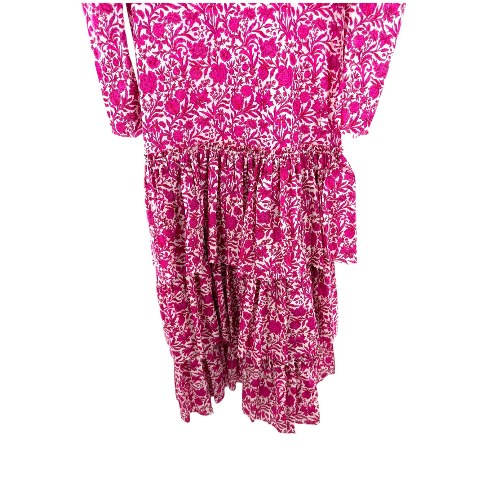 Nwt The Vampire's Wife The Liberty Dress 3/4 Fuchsia Sambourne Cotton Silk Sz 10 — image 6 of 8